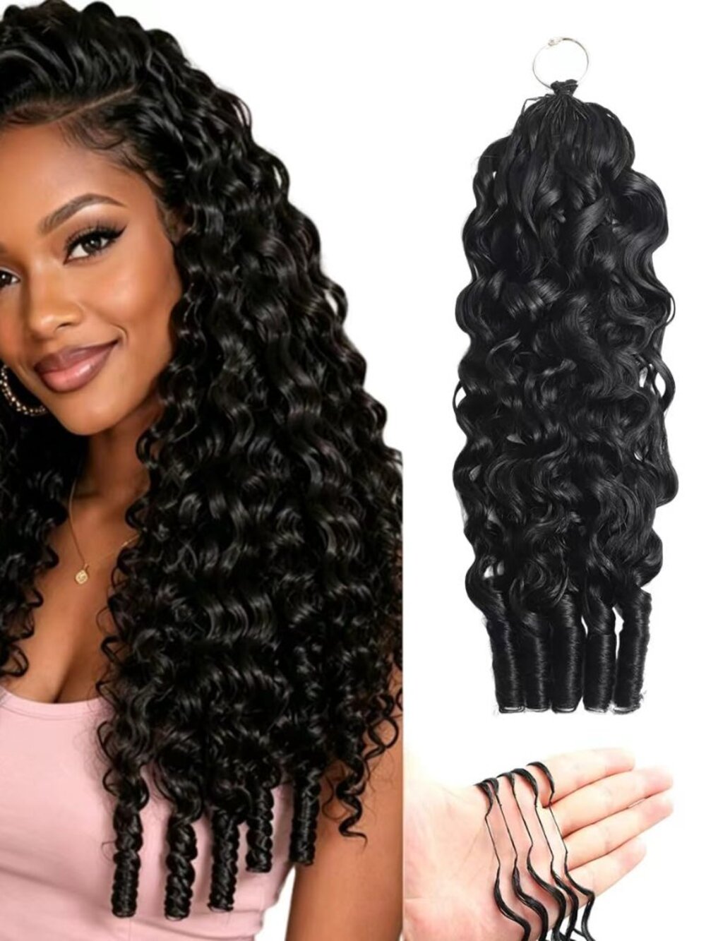 Burmese Curly Crochet Hair 100% Human Hair Natural Black